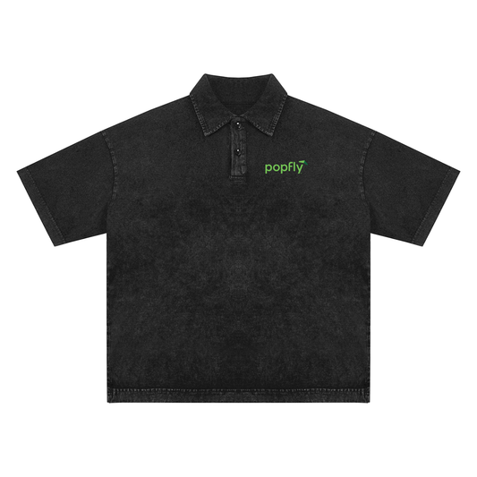 Heavyweight Snow-Washed Polo T-Shirt