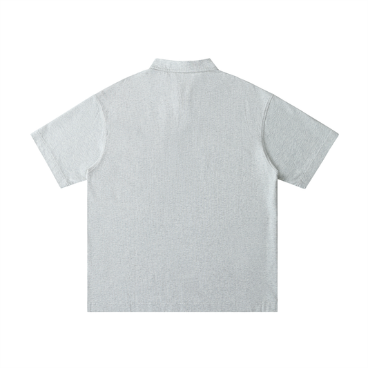 Loose Cotton Short-Sleeve Polo Shirt